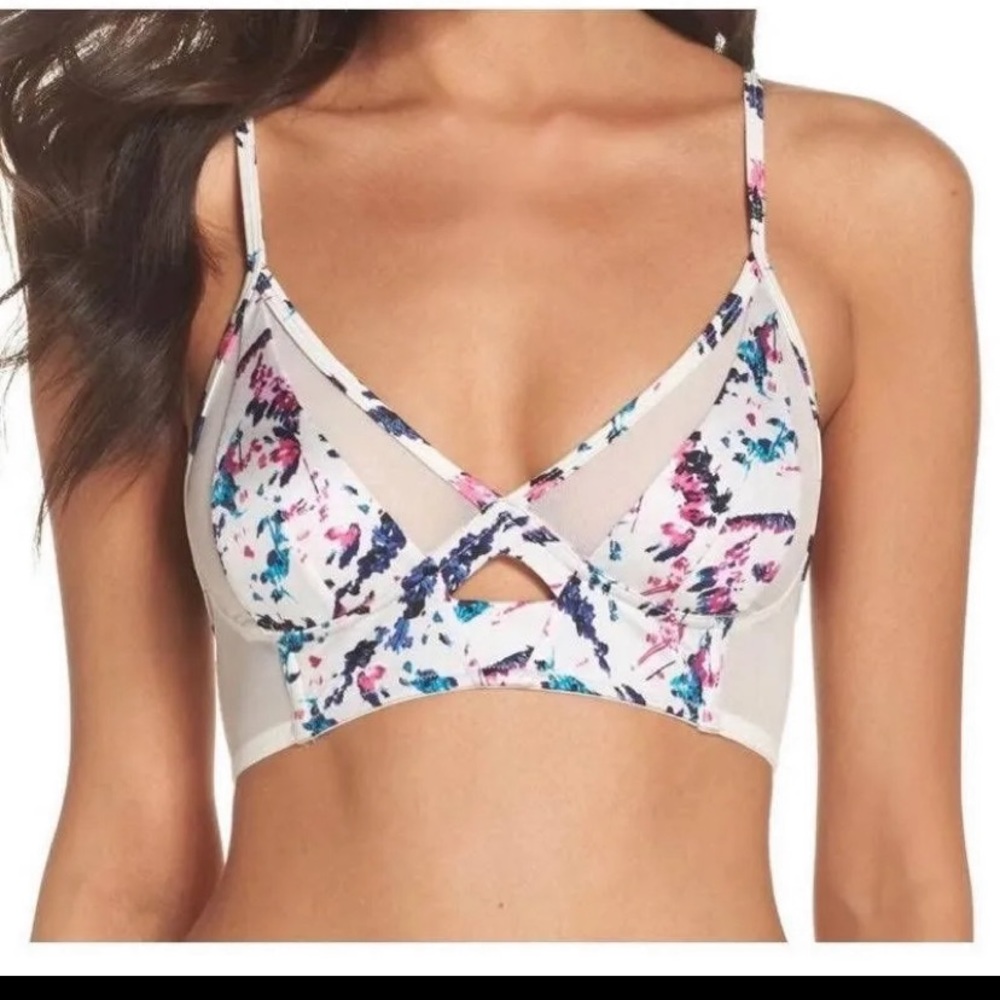 New Sam Edelman Floral and Sheer Bra